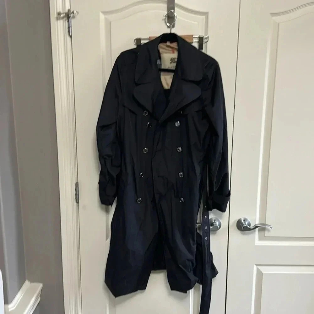 Burberry 100% nylon trench coat size 14